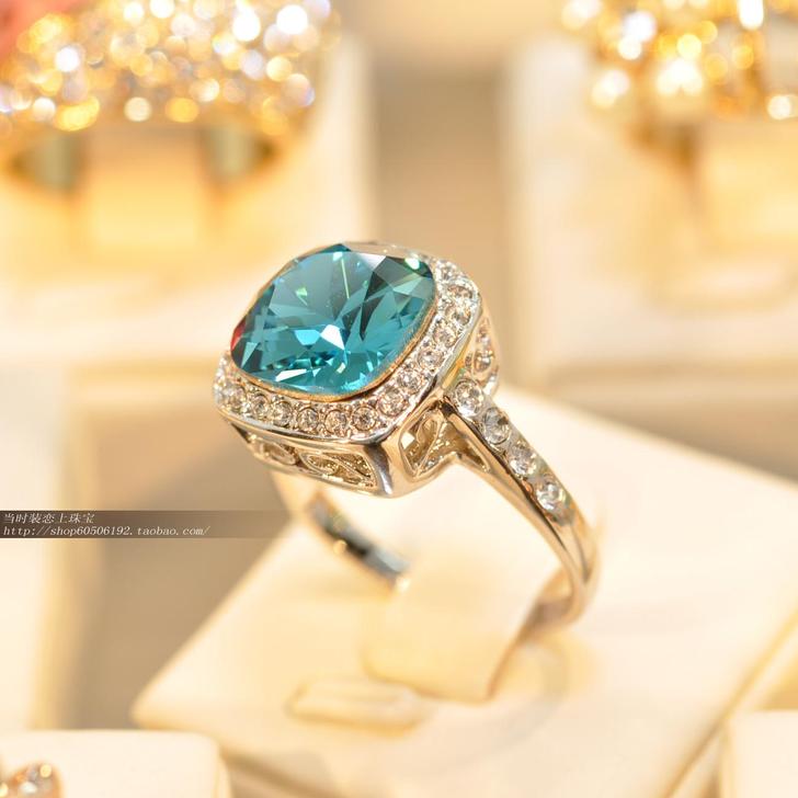 韩国首饰代购新款时尚创意优雅水晶时尚镶钻银...