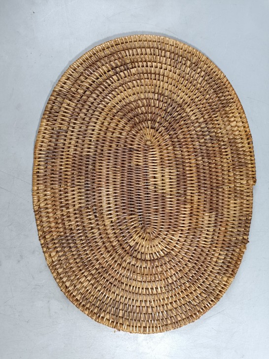 日本 大号老竹编 藤编 干泡盘 壶乘 边缘...