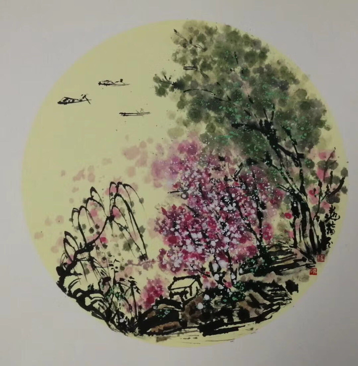 绝对手指画，春之恋，画面清新。比您购买工艺...