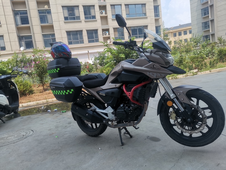 力帆kpt200单杠水冷电喷拉力摩托车，前...