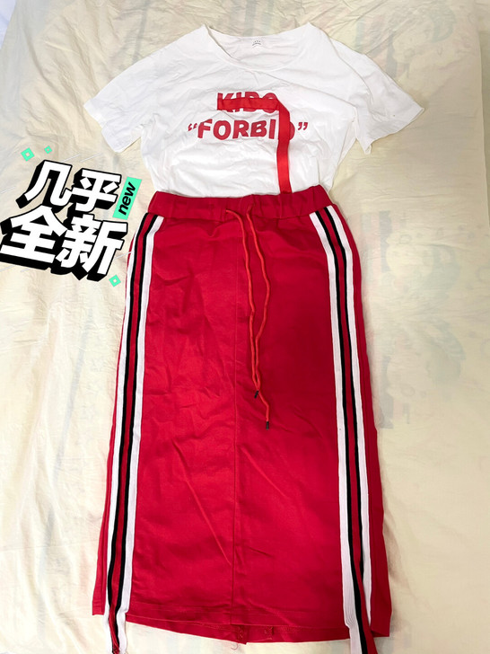 夏季新款短袖长裙套装