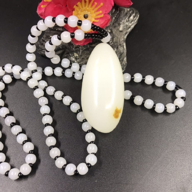 白玉吊坠项链玉石原石籽料天然和田玉精品工艺...