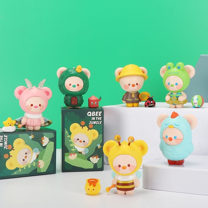 Qbee丛林盲盒MINISO奇萌泰迪可爱卡...