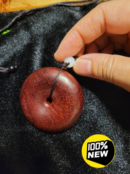 全新印度小叶紫檀平安扣手把件吊坠车挂保平安...