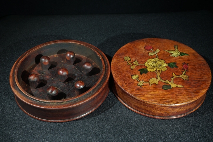 古玩古董收藏老物件  海南花梨木镶嵌贝壳 ...