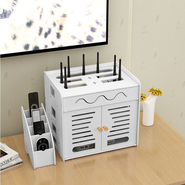 路由器收纳盒电线收纳盒wifi插座插排插线...