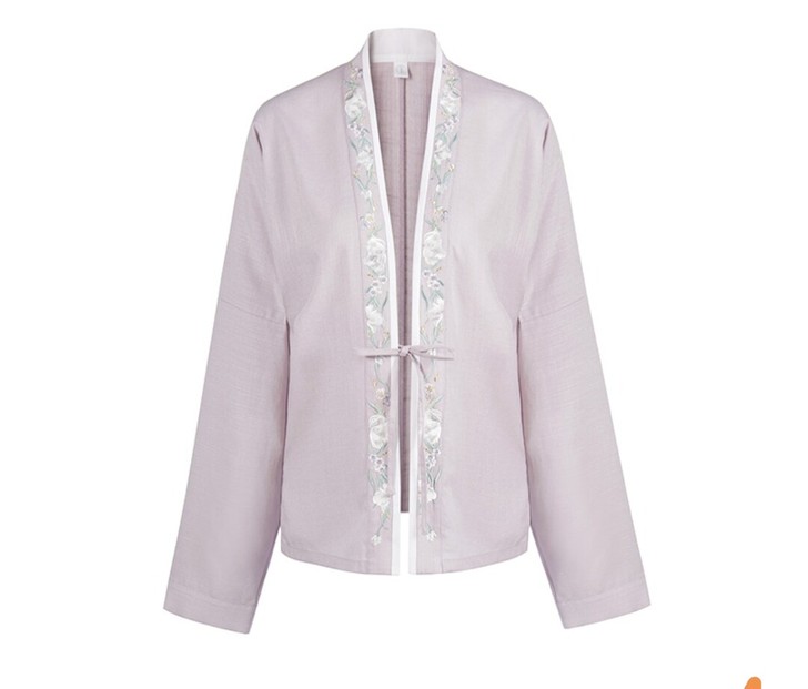 十三余纤纤对襟上衫 汉服 紫