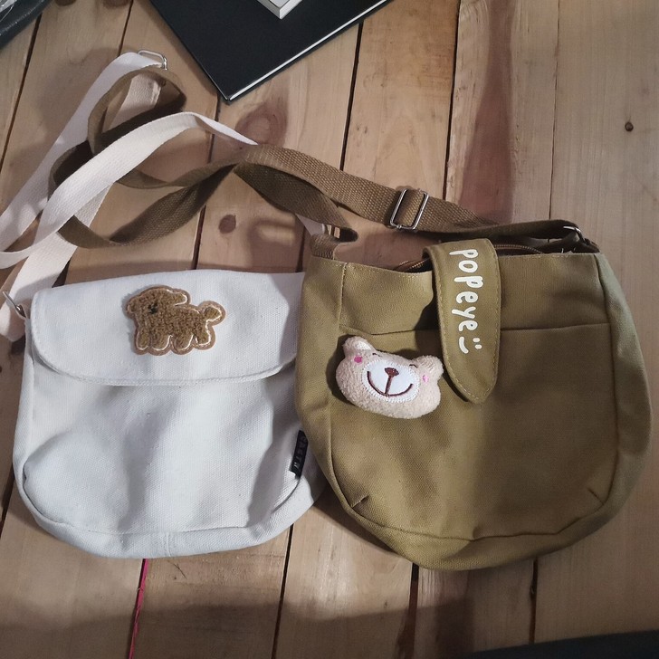 学院风可爱帆布包斜挎包少女单肩小挎包