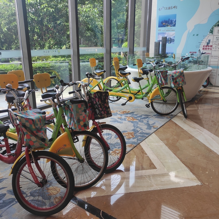 同里湖度假村亲子自行车