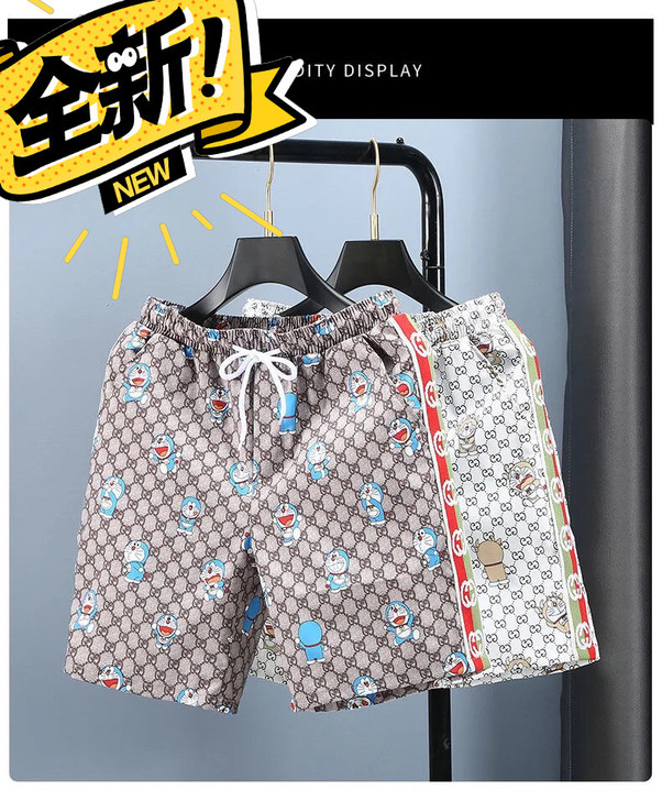 冰丝速干潮牌短裤男士2021夏季外穿五分裤...