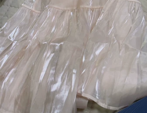 定制款人鱼姬流光重工钉珠粉色连衣裙  s码...