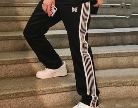 老夫子 needles 蝴蝶 刺绣黑白织带...