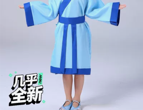 儿童学生古装经典国学服孔子诸葛老夫子演出服...