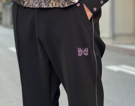 老夫子 needles 蝴蝶 绣花西装长裤...