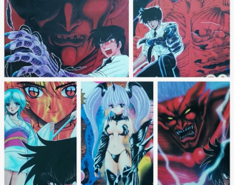 地狱老师 老四拼一卡片  5张 86品 二...