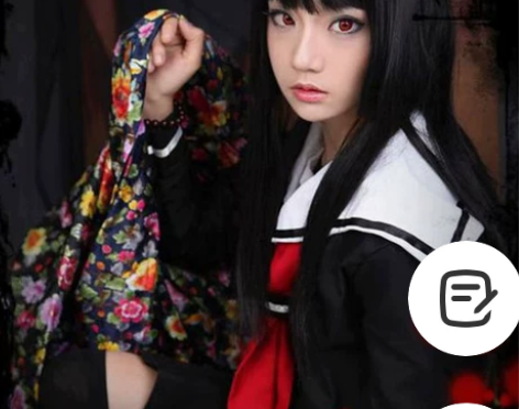 猫老师 动漫地狱少女 阎魔爱COS服 学生...