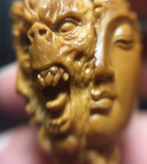 天鹰老师本工核雕作品——念之间 包邮包邮 ...