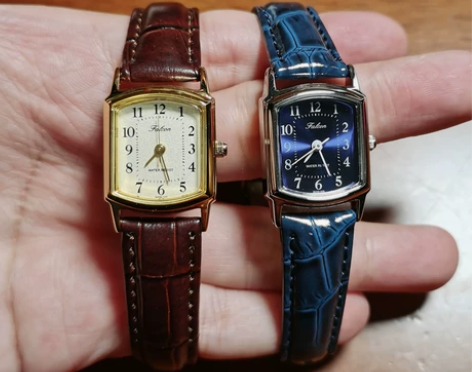 日本西铁城复古小方表时尚简约女表方形手表小...