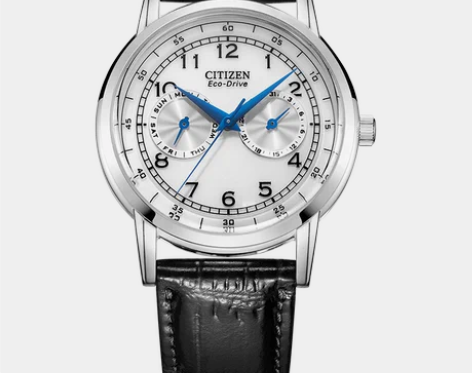 西铁城腕表光动能防水皮带小蓝针手表男士学生...