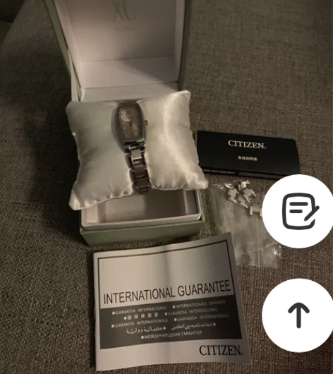 西铁城女士小方表 光动能手表 15年去日本...