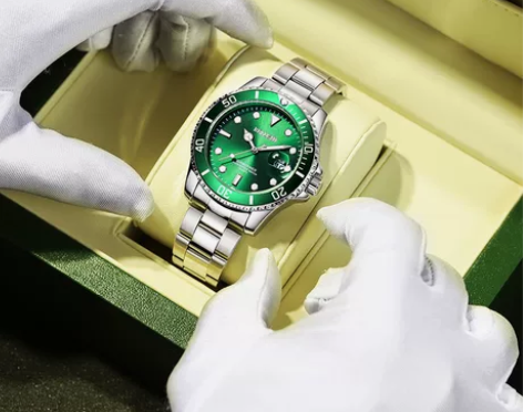 情人节礼物手表男士新款绿水鬼机械学生潮流防...