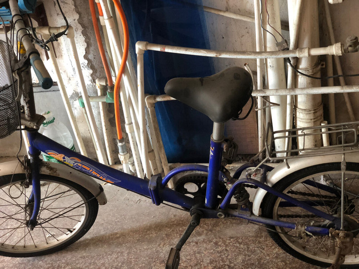 折叠自行车当时给孩子买过来学骑自行车用,现...