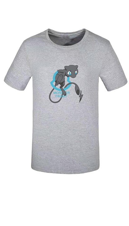 ins超火王一博同款短袖超梦T恤男女宝可梦...