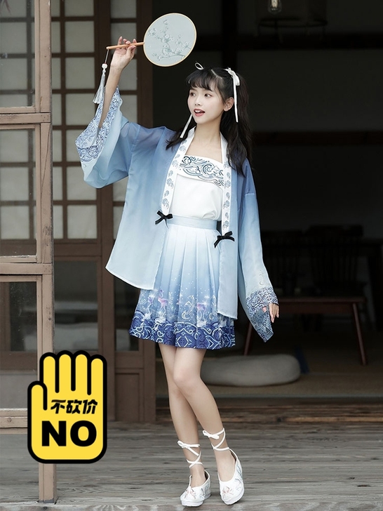 古装汉服女夏季薄款改良小个子中国风元素学生...