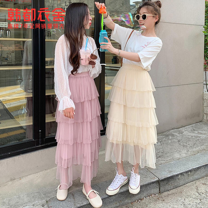 韩都衣舍的半身裙 仙女裙 蛋糕裙 百搭单品