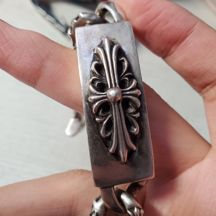 克罗心十字龙虾扣手链 成色9新 m码