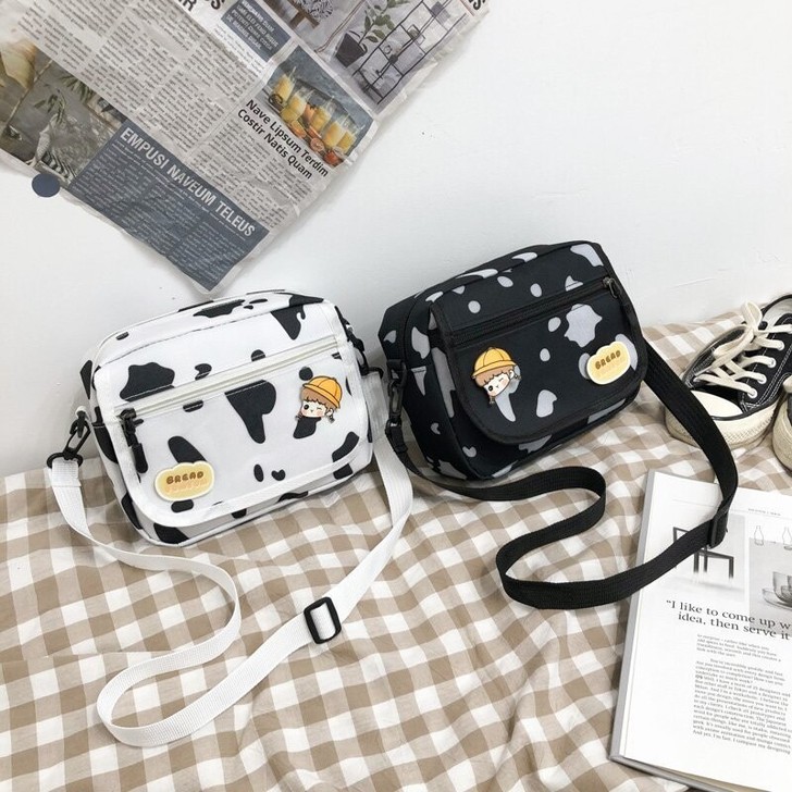 可爱奶牛小包包女2020网红同款斜挎包百搭...