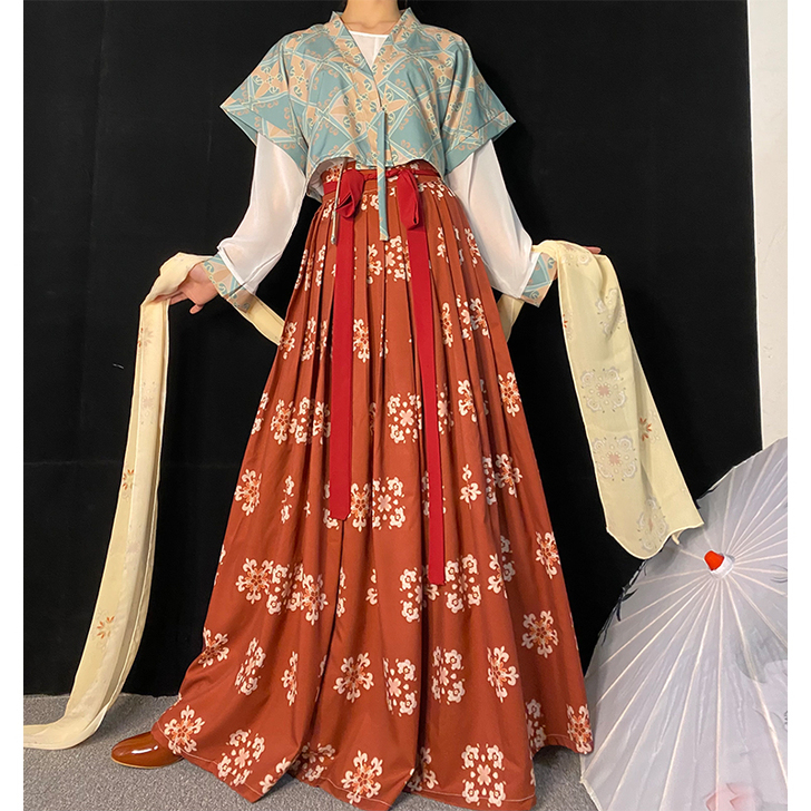 荨茉店庆款 如梦令 原创汉服女中国风齐腰襦...