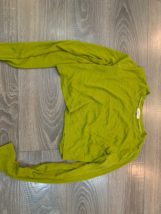 抹茶色上衣 露脐 全新