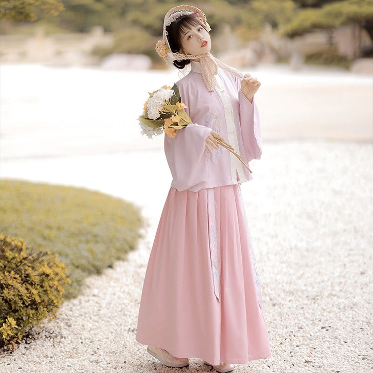 宫羽衣花白集原创【花羽蝶】汉服女学生明制立...