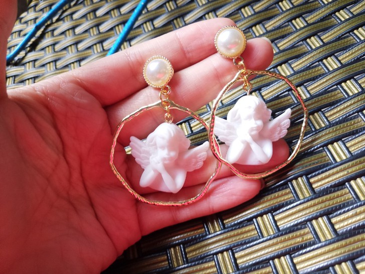 【复古天使耳环】