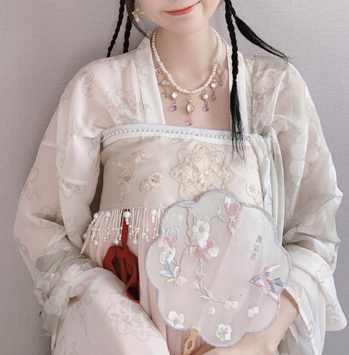 远山乔【戏梦长安】同款搭配璎珞齐胸衫裙诃子...