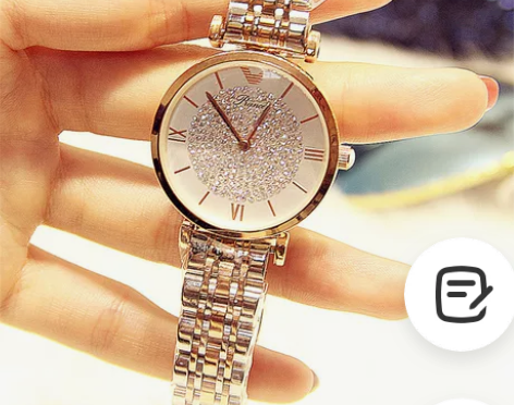 正品阿玛妮2021年新款满天星手表女士十大...