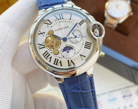 正品二手9成新 卡.地亚蓝气球男士系列全自...