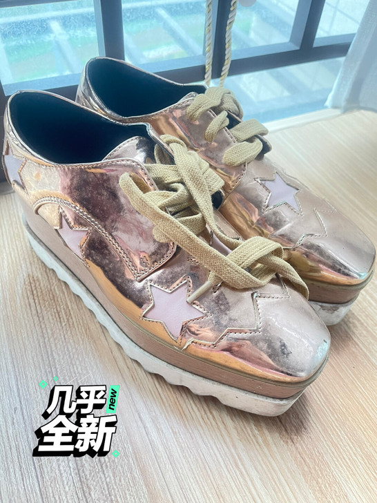 2019春秋新款休闲厚底系带坡跟单鞋高跟方...