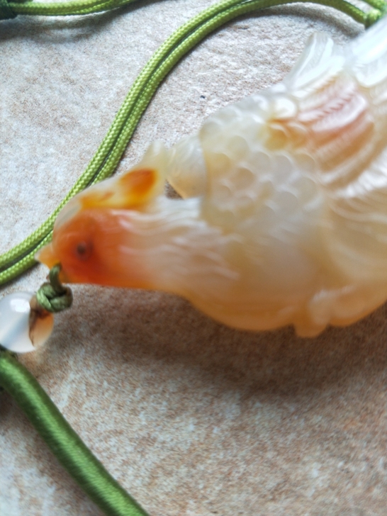 天然糖色玛瑙，鸟凤凰，做工细腻，羽毛丰满，...