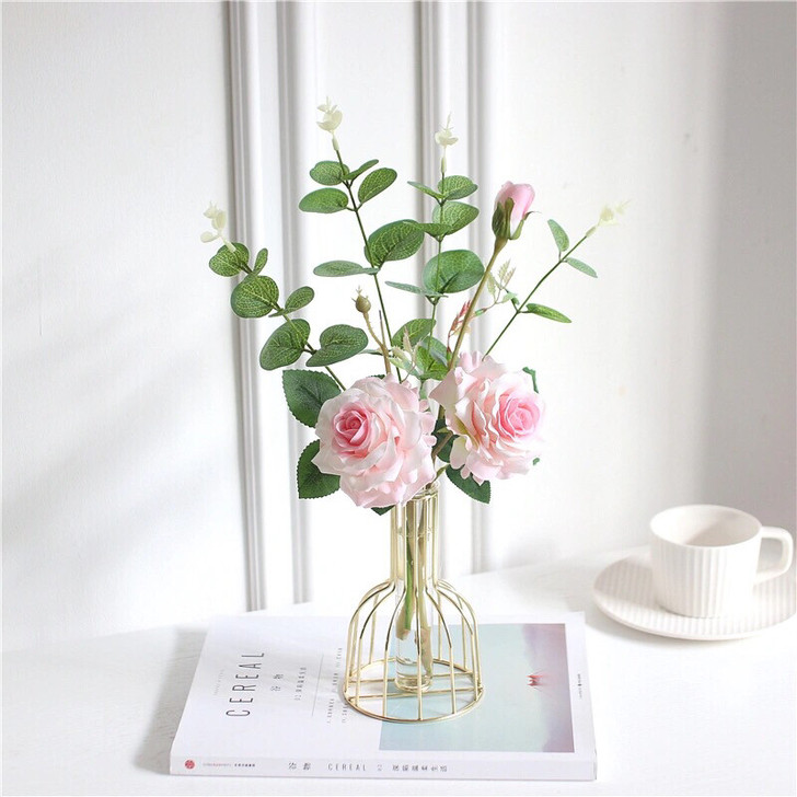 ins风北欧试管透明玻璃花瓶摆件创意客厅插...