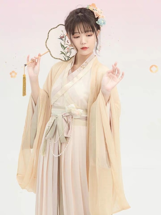 远山乔汉服【春水初生】原创设计 广袖交领齐...