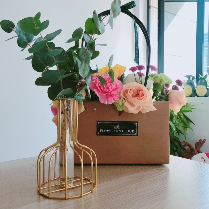 台面花瓶ins风北欧试管透明玻璃花瓶摆件创...