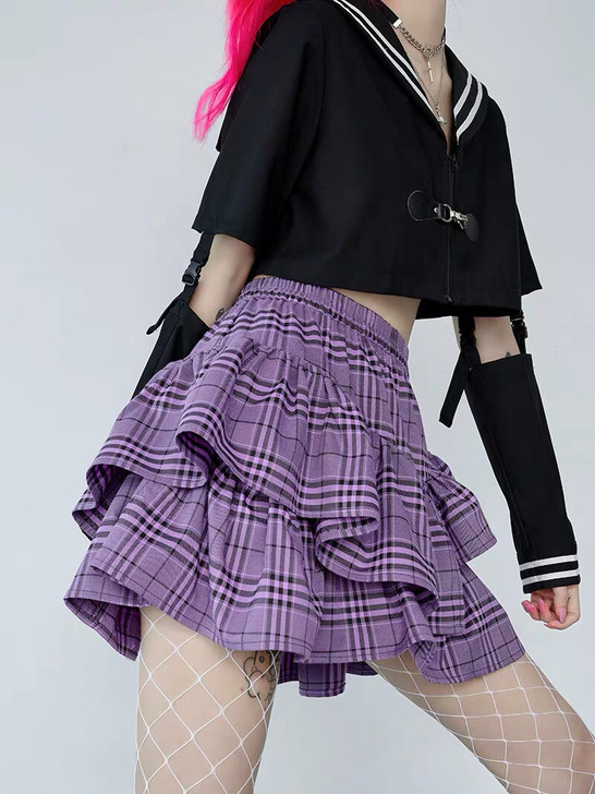 月亮浮士德原创  少女高腰不规则蛋糕裙蓬蓬...