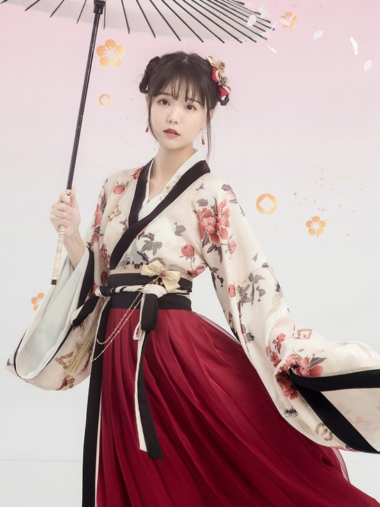 【出】远山乔汉服 原创设计 广袖交领齐腰一...