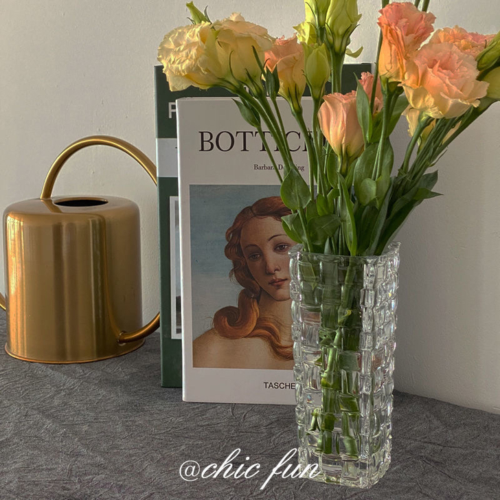 ins风复古花瓶摆件客厅插花北欧创意水晶透...