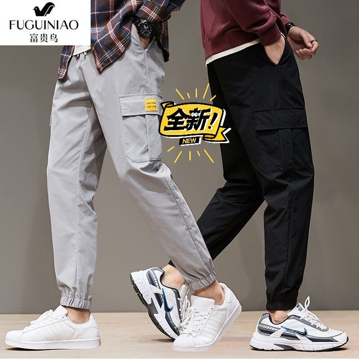 亏本清仓富贵鸟工装裤潮流束脚裤