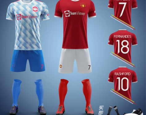 足球服足球2122赛季力曼联球衣7号C罗主...