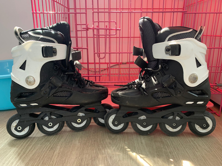 男女花式滑冰鞋冰球鞋平花鞋 黑色，37 鞋...