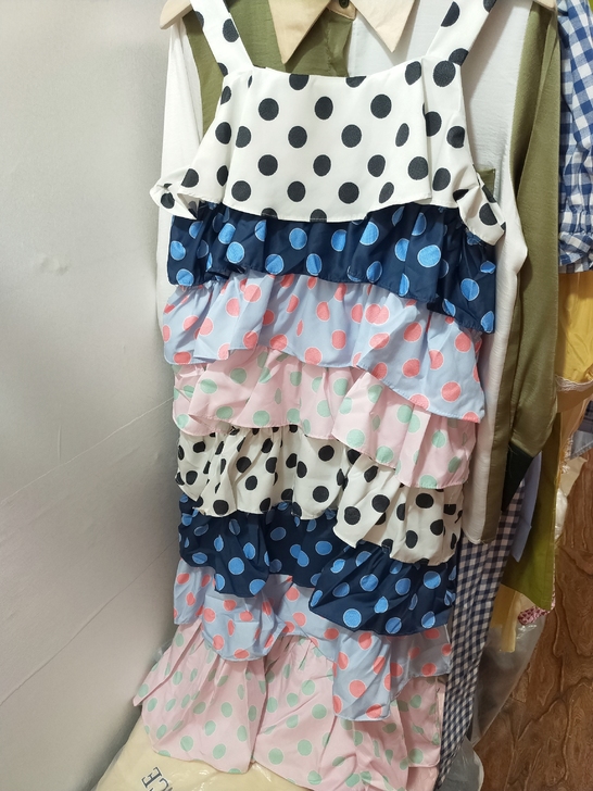 全新彩色波点蛋糕裙吊带裙连衣裙闺格原创